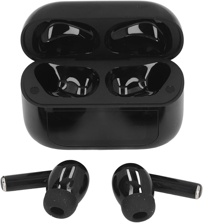 VBESTLIFE Earbuds with Touchscreen Charging Case, 5.4, Noise Cancelling, 4H Playback, 380mAh Charging Case (Black)