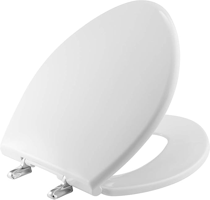 BEMIS 1000CPT Paramont Heavy Duty OVERSIZED Closed Front Toilet Seat with 1,000 lb Weight limit will Never Loosen & Reduce Call-backs, ROUND/ELONGATED, Plastic, White