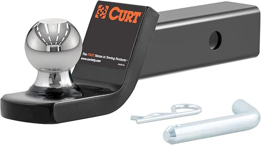 CURT 45134 Fusion Trailer Hitch Mount with 2-Inch Ball  Pin, Fits 2-In Receiver, 7,500 lbs, 2" Drop