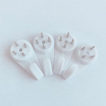 Invisible Nail Screws 5PCS Kjiaiyuo White Powerful Concrete Hard Wall Picture Hooks Non-Trace Hanging Hook Traceless Nail Wall Hook for Picture Photo (3cm1.18 Length)