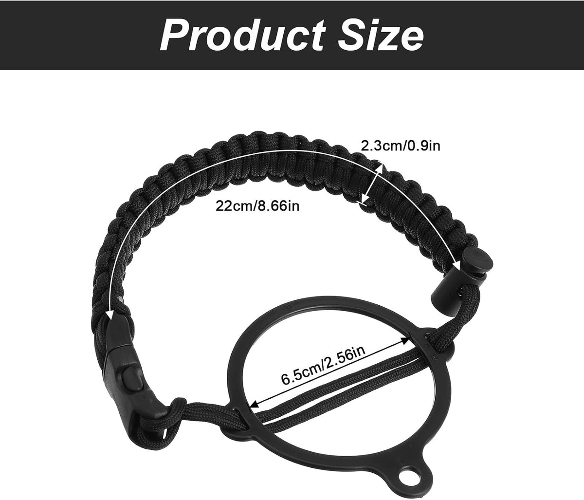 Nogeqi 2 Pcs Water Bottle Handle Strap Paracord Handle with Carabiner Strap Cord, Fit Wide Mouth Water Bottles 12oz to 64oz