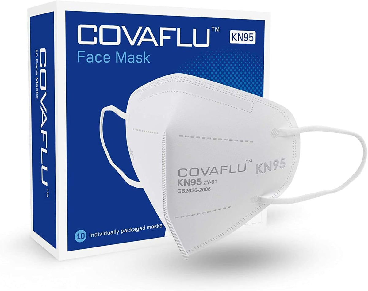 KN95 Face Masks, White Face Mask Pack of 6 | KN95 Masks for Adults, Disposable Mask for Daily Use & Travel, Dust & Pollen Protection - Comfortable Fit with Loops
