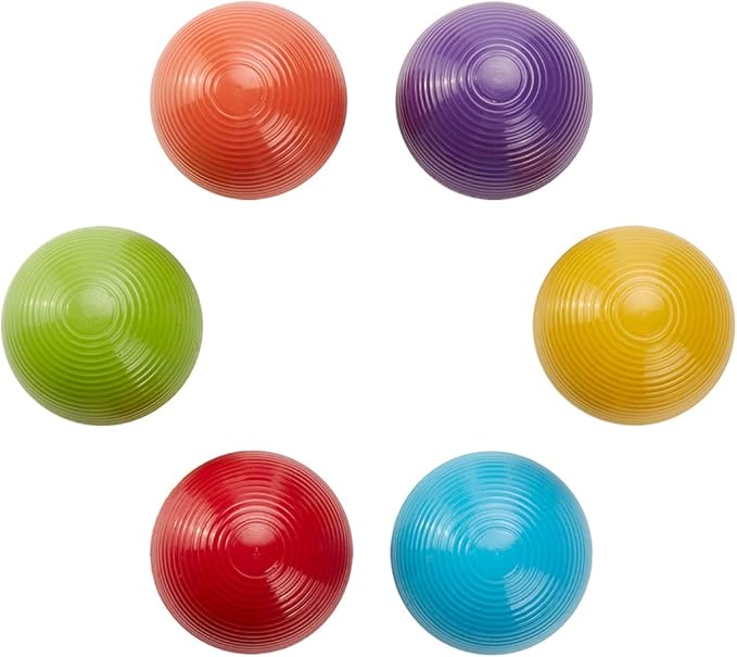 ApudArmis Croquet Ball Replacement Set, 6 Colored Balls for 28'', 32'' and 35'' Six Player Game
