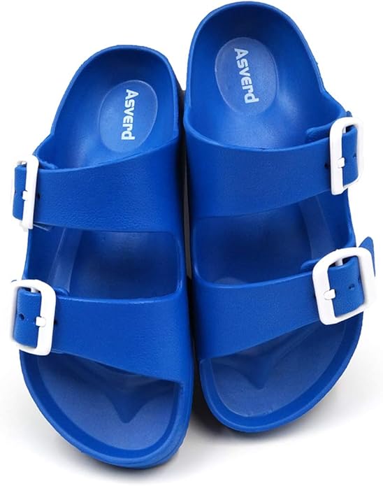 Asverd Kids Double Buckle Adjustable Arch Support Flat Sandals for Boys Girls ASKID068