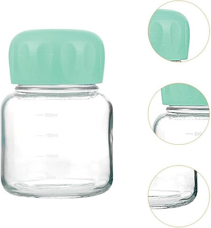 Glass Cup Espresso Cup Creative 200ml Lightweight with Scale Glass Milk Cup for Housewarming Daily Party Birthday Gift Family, 7.5cmx11cm
