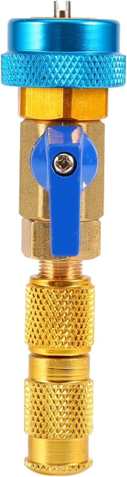 Car Valve Core Compressor Tool,Air Conditioning R134A Valve Core Quick Remover Installer High Low Pressure Tool