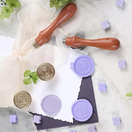 Initial Letter Alphabet C Sealing Wax Stamp with Flower Wax Stamp for Wedding Invitation Gift Wrap Envelopes Christmas Card
