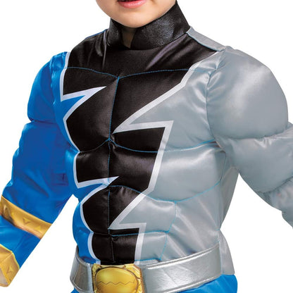 Disguise Blue Power Ranger Costume for Toddlers, Official Power Rangers Dino Fury Outfit with Mask, Size Medium (3T-4T)