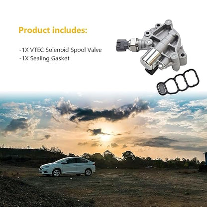 15810-RKB-J01 Engine Variable Valve Timing (VVT) Solenoid, VTEC Solenoid Spool Valve, Transmission Clutch Dual Linear Shift Solenoid  Fit for Honda Accord Odyssey Pilot V6 3.0L 3.5L  OE 918-078