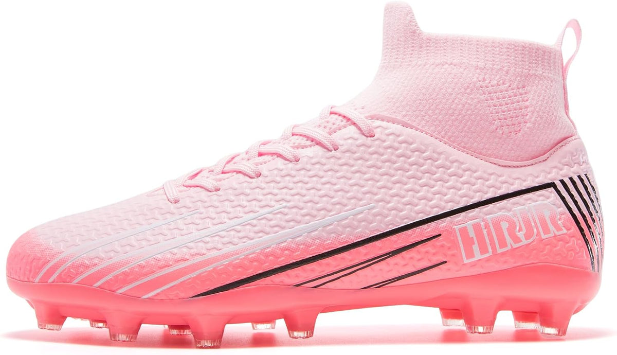 Men's Soccer Cleats Football Cleats for Unisex-Adult High-Top Spikes Shoes for Youth Lightweight Professional Training Turf Outdoor Athletic Sneaker Big Boys