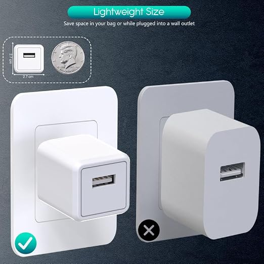 iPhone Charger,Extra Long 1 Pack 10FT Lightning Cable Cube i Phone 12 Charger Charging Transfer Cord Cable with USB Plug Wall Charge Block Travel Adapter for iPhone 14/13/12/11/SE2022/8/7/XS/XR/X/iPad