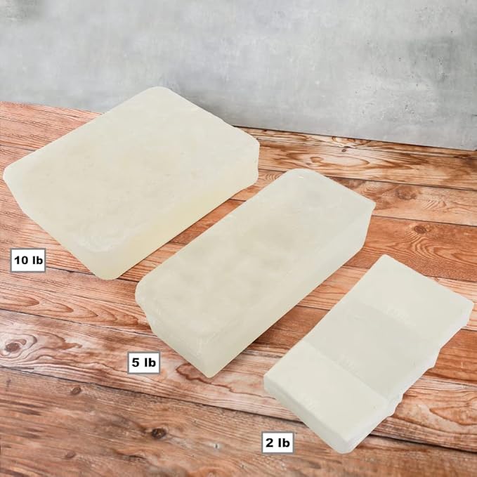 Primal Elements Clear Soap Base - Moisturizing Melt and Pour Glycerin Soap Base for Crafting and Soap Making, Vegan, Cruelty Free, Easy to Cut, Unscented - 10 Pound