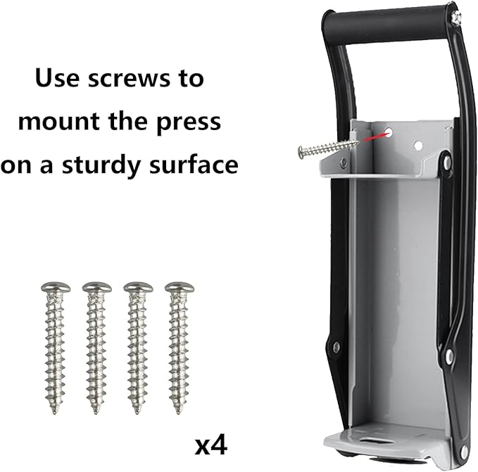 Can Crusher, Efficient Recycling of 12oz and 16oz Aluminum Cans, Beer Cans, etc. Saves Recycling Space(Gray manual)