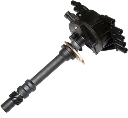 MAS Distributor With Black Cap Replacement For Chevy GMC Cadillac Vortec V8 5.7L 5.0L 1996-2002 Direct Fit Aluminum Body 1104051 1104058 1104079 12570425 93441558 GM01 841829 301829