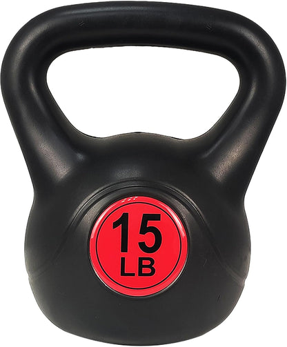 Fitvids Wide Grip 3-Piece Kettlebell Set, 5, 10 & 15 lb