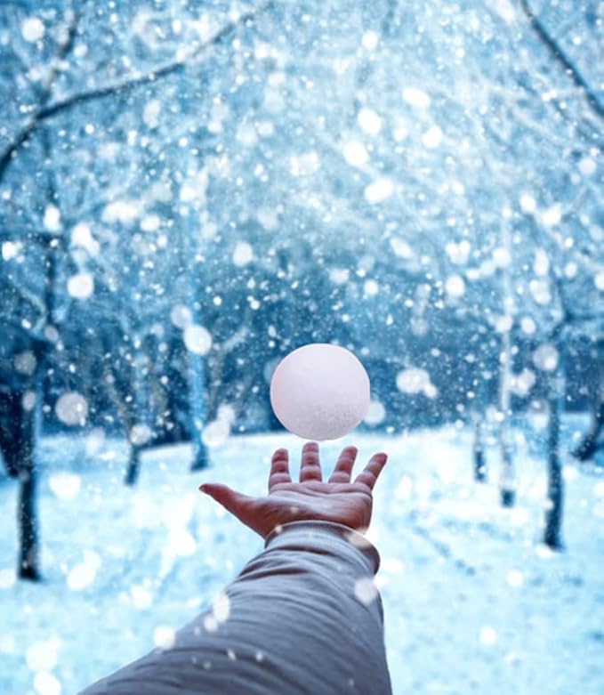 Supoice 50 Pack Snow Balls for Kids 3 Inch Large Snow Fight Balls Christmas & Winter Holiday Realistic Fake Snow Toys for Indoor, Outdoor Snow Fight, Toss Game