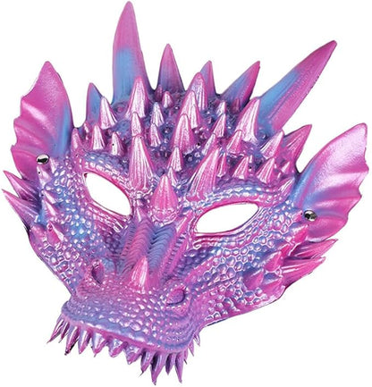 Eforcase Halloween Dragon Head Mask - 3D Dragon Mask Halloween Masquerade Cosplay Costume Half Face Masks for Adults