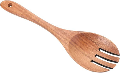 Angoily Wooden Salad Spork Salad Serving Fork Spoon Home Supplies Salad Mix Fork Wooden Salad Servers