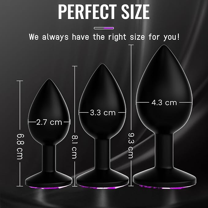 Date Night Gift for Lover Portable Silicone 3 Pcs Butt Relaxing Plug Adult Toy for Couple Anales Training Set for Women Men Game Sunglasses KL01