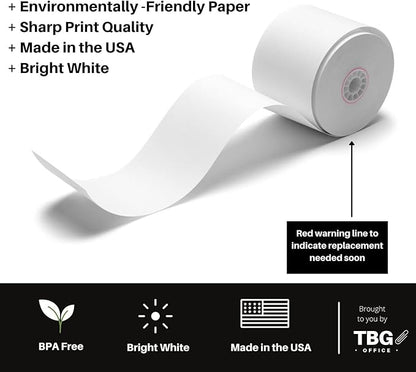 3 18a x 230' Thermal Paper Rolls - BPA FREE a MADE IN USA - Receipt paper rolls a Point of Sale Cash Register - Thermal printer paper - Credit Card Paper - for POS systems (1 Case - 10 Rolls)