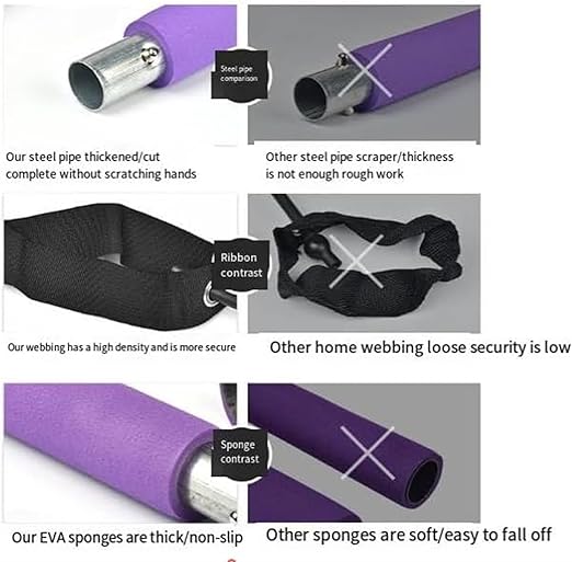 Stretched Fusion Pilates Bar, Pilates Stretched Fusion Bar, Stretchedfusion Multi-functional Pilates Bar, Pilates Stretched Fusion Bar, Multifunctional Pilates Bar Stretched Fusion for Home-Purple