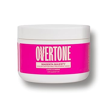 oVertone Color Depositing Conditioner - 8 oz Semi Permanent Hair Color with Shea Butter  Coconut Oil - Vegan, Cruelty-Free - Extreme Magenta