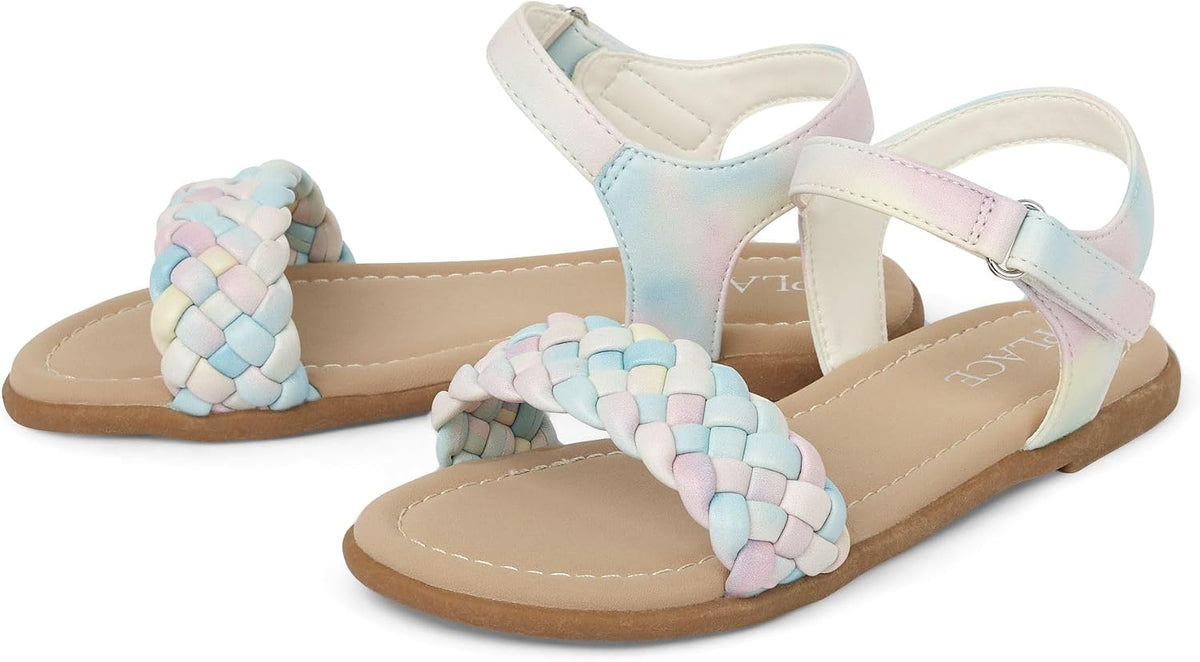 The Children's Place Girls' Adjustable Ankle Strap Flat Sandals