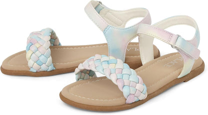 The Children's Place Girls' Adjustable Ankle Strap Flat Sandals