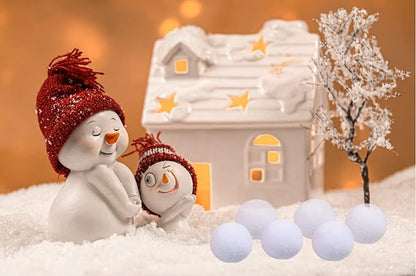Supoice 50 Pack Snow Balls for Kids 3 Inch Large Snow Fight Balls Christmas & Winter Holiday Realistic Fake Snow Toys for Indoor, Outdoor Snow Fight, Toss Game