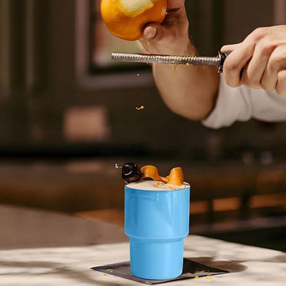 Mini Tumbler Shot Glass with Straw and Lid, 7oz Cute Insulated Shot Cups Stainless Steel for Espresso Coffee Spirits, Wedding, Party,Camping,Outdoor,Carnival,Oktoberfest Water Beer Cups (sky blue)
