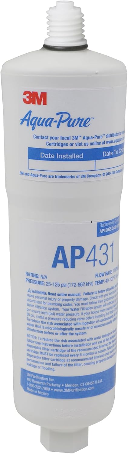 3M Aqua-Pure AP431 Whole House Scale Inhibition Inline Replacement Water Cartridge For System AP430SS, Genuine 3M Replacement Cartridge
