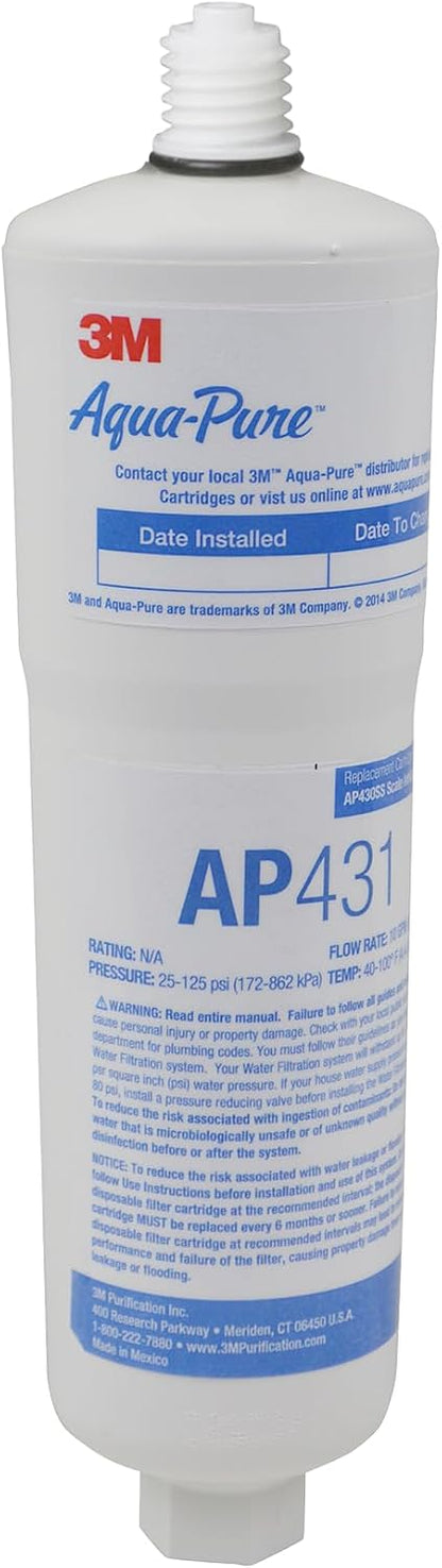 3M Aqua-Pure AP431 Whole House Scale Inhibition Inline Replacement Water Cartridge For System AP430SS, Genuine 3M Replacement Cartridge