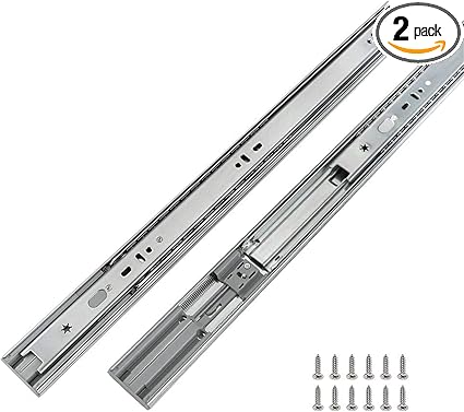 LONTAN 1 Pair Side Mount Heavy Duty Drawer Glides 22 inch Soft Close Drawer Slides 100 LB Capacity Ball Bearing Full Extension Cabinet Rails