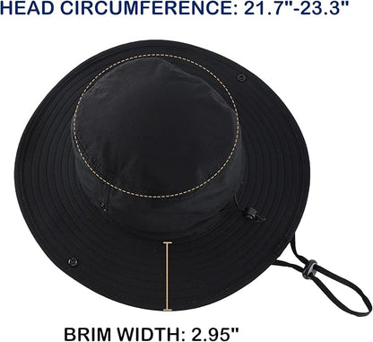 Connectyle Sun Hat for Men and Women Outdoor with UV Protection Safari Hat for Fishing, Hiking, Gardening, Breathable Cowboy Hat UPF50