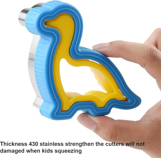 Dinasour Sandwich Cutter for Kids, Uncrustable Sandwich Maker for Bento Box, Large Bread Cutter of DIY Mould