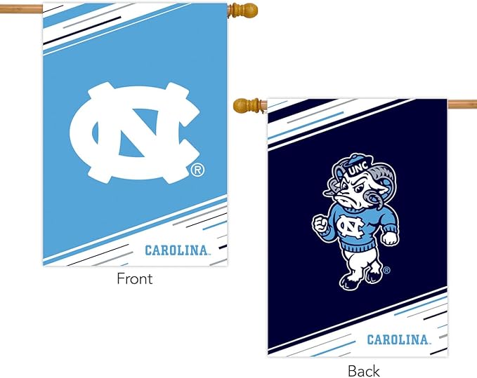 University of North Carolina NCAA Licensed Double-Sided House Flag 28" x 40" Briarwood Lane