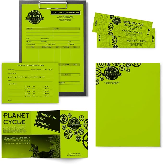 Neenah Paper 22581 Color Paper, 24lb, 8 1/2 x 11, Terra Green, 500 Sheets (WAU22581)