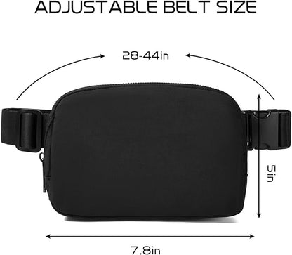 Belt Bag for Women Fanny Pack Crossbody Bags for Women Fashion Waist Packs with Adjustable Strap Gifts for Teenage Girls Women Men (Black)