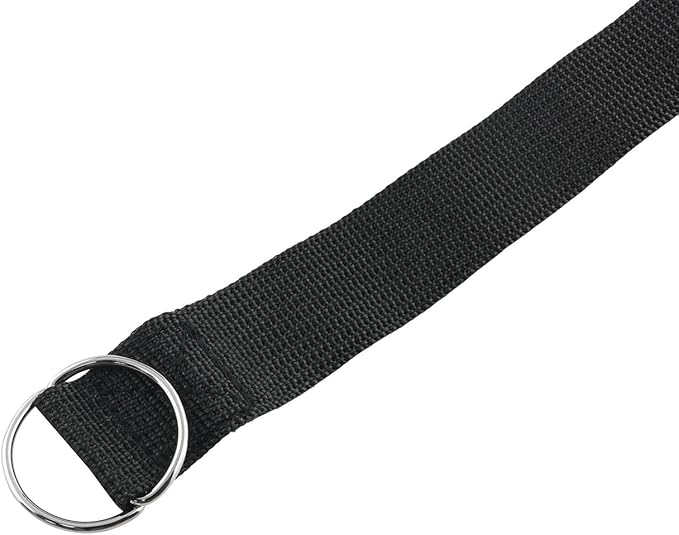2PCS Black Flag Football Belts Web Football Belt Long Belt D Ring Belts for Men Women Young Boys Kids Girls Football Flag