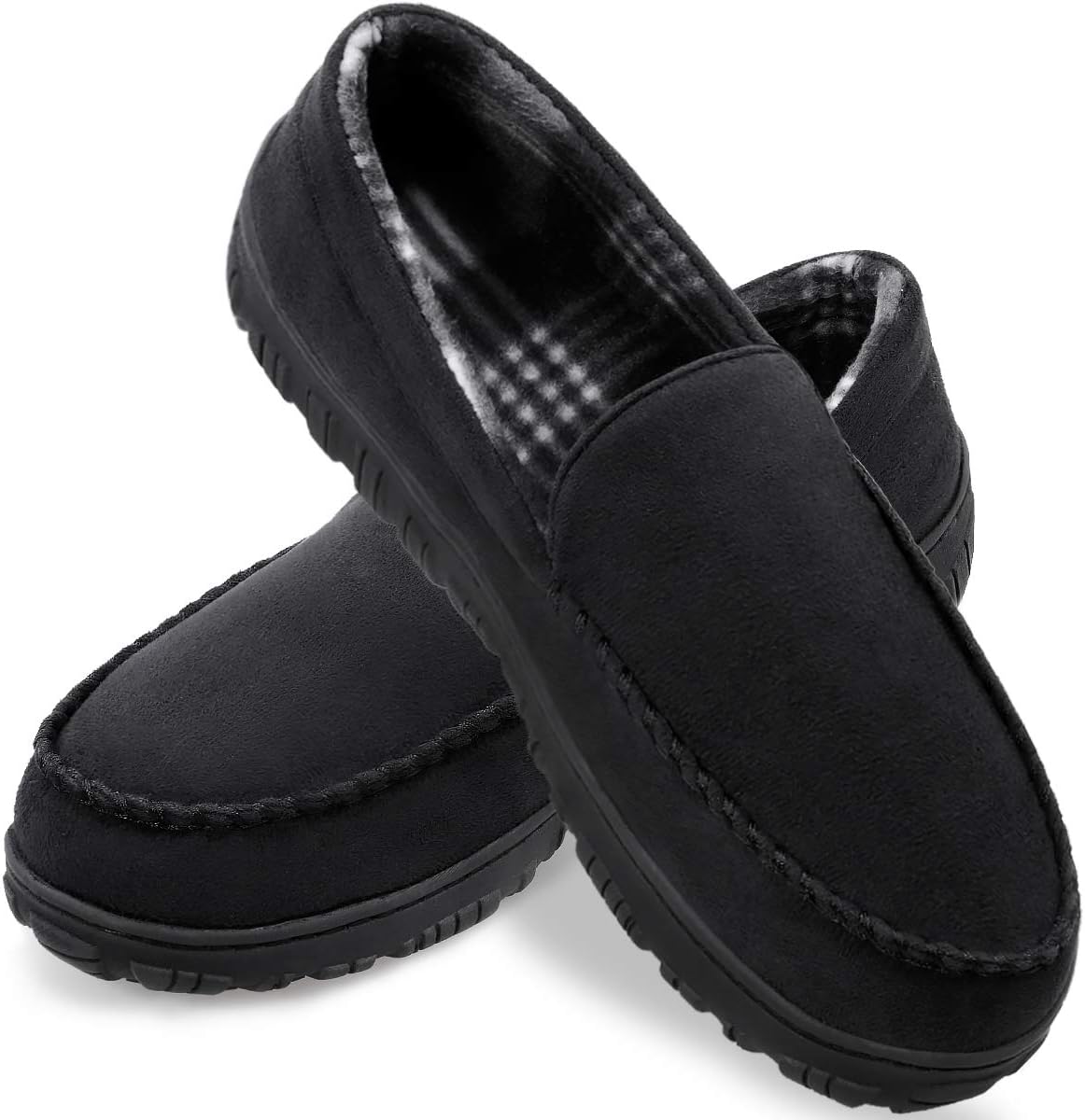 Sonoma size 8-9 shoeslocker Mens Slippers Microsuede Moccasin Memory Foam House Shoes.