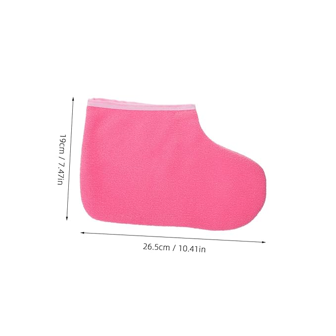 FOMIYES 1 Pair Paraffin Wax Booties Reusable Wax Warming Covers for Foot Spa Treatments Thick Moisturizing Foot Liners Bright with Trim Ideal for Hydrating and