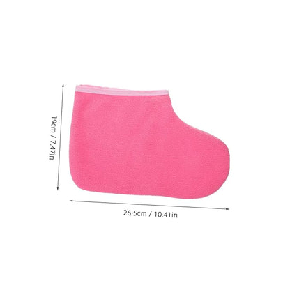 FOMIYES 1 Pair Paraffin Wax Booties Reusable Wax Warming Covers for Foot Spa Treatments Thick Moisturizing Foot Liners Bright with Trim Ideal for Hydrating and
