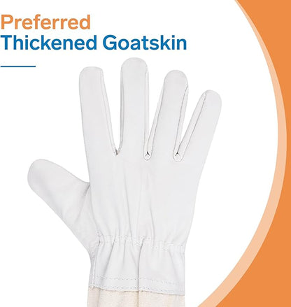Beekeeping Gloves - Thickened Goatskin Bee Gloves for Men Women - Beekeeping Supplies