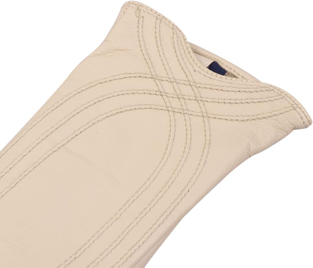 Nappa Leather Gloves Warm Handmade Curve Lambskin for Women