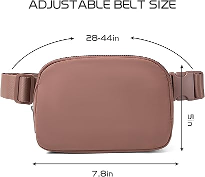 Belt Bag for Women Fanny Pack Crossbody Bags for Women Fashion Waist Packs with Adjustable Strap Gifts for Women Men (Brown)