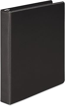 Wilson Jones 36814NB 368 Basic Round Ring Binder, 1" Cap, Black
