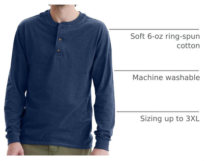 Hanes Mens T-Shirts, Men's Beefyt Henley Shirts, Men's Cotton Long Sleeve Shirts .