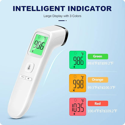 No-Touch Thermometer for Adults and Kids, Accurate Digital Baby Thermometer, FSA HSA Eligible, Fever Alarm  Silent Mode, 2 in 1 Forehead  Object Mode