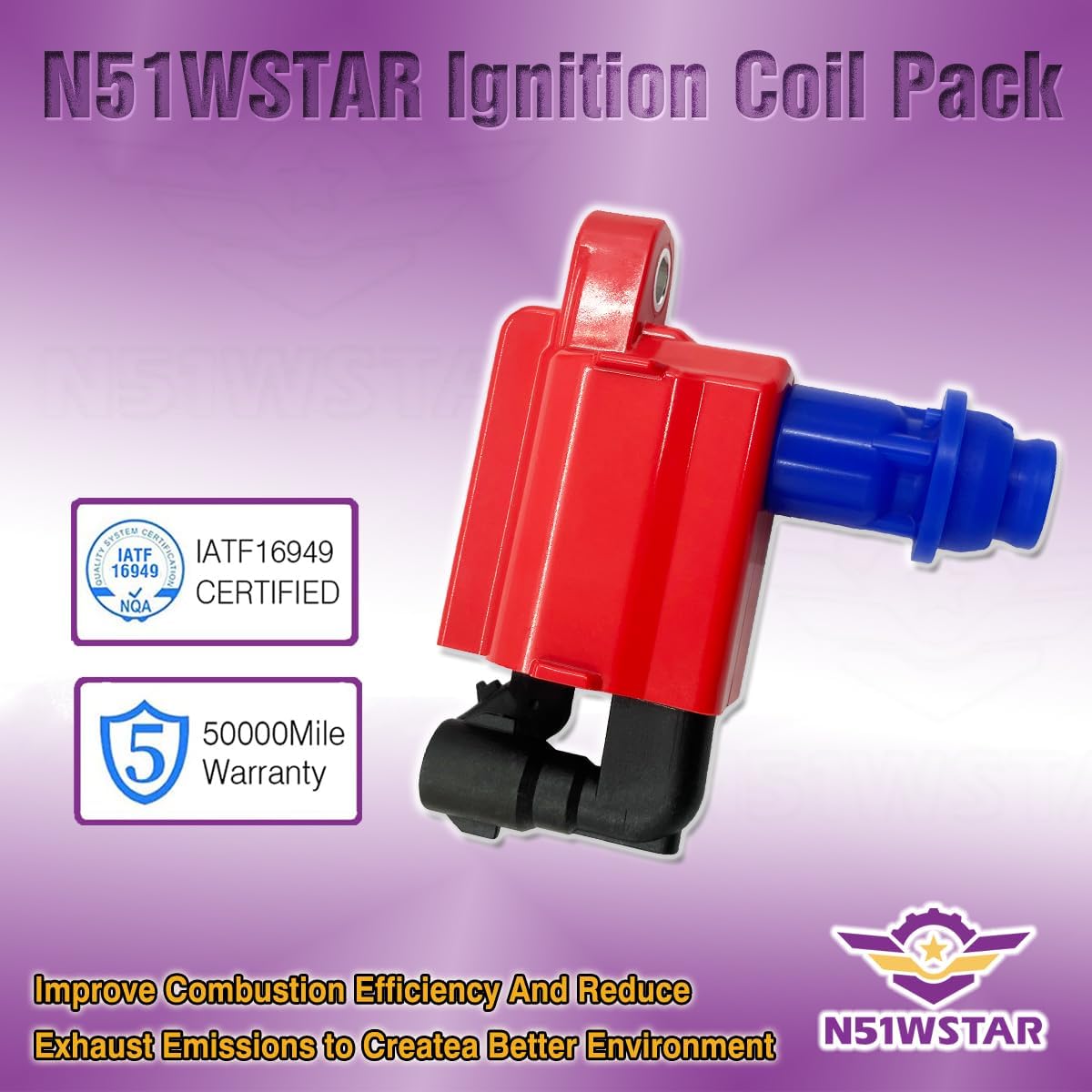 HIGH ENERGY IGNITION COIL PACK SET OF 1 COMPATIBLE WITH LEXUS GS300 IS300 SC300 TOYOTA SUPRA 3.0L L5 2JZ REPLACEMENT FOR 90919-02216 9091902216 UF228 UF-228 C1153