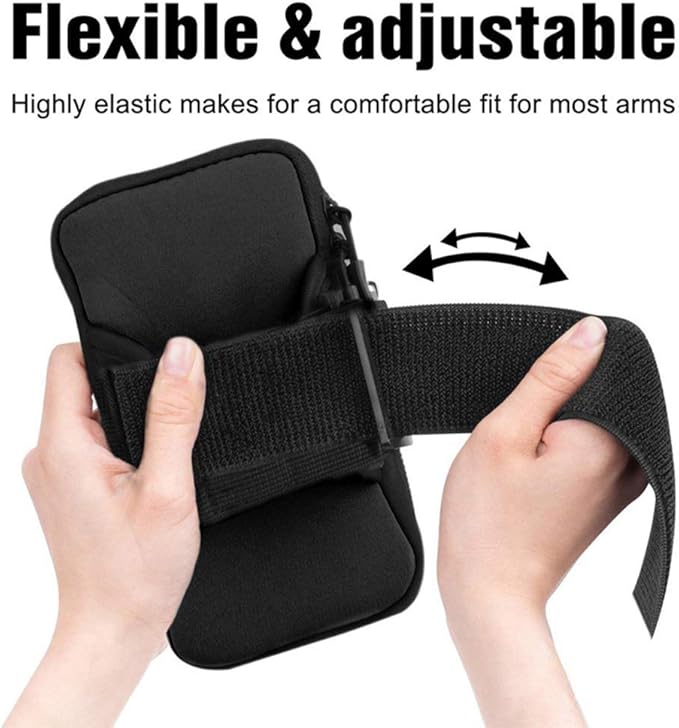 Running Armband,Arm Bag Phone Holder for Running,Multi Cell Phone Armband Pouch for Gym Workout Jogging Exercise,Suitable with iPhone 11 Pro Max XS XR X 8 7 6 6s Plus (Black)